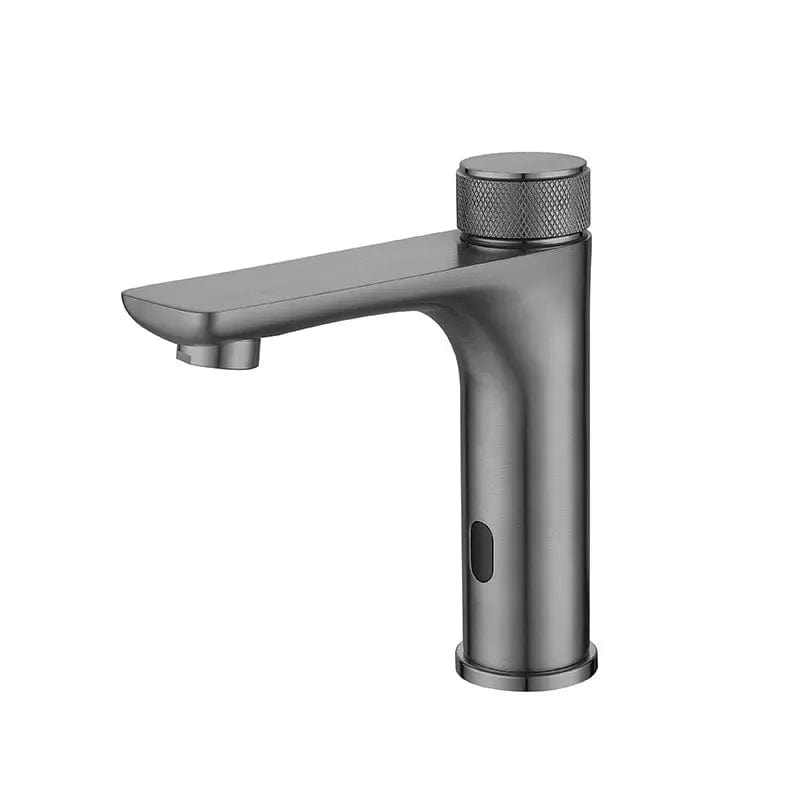 Mitigeo Gris Métallisé Mitigeur Lavabo Or Brossé