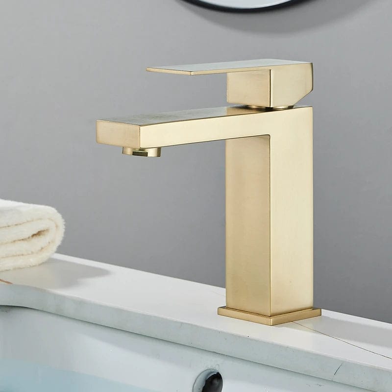 Mitigeo Or Brossé Lavabo Mitigeur Lavabo Or