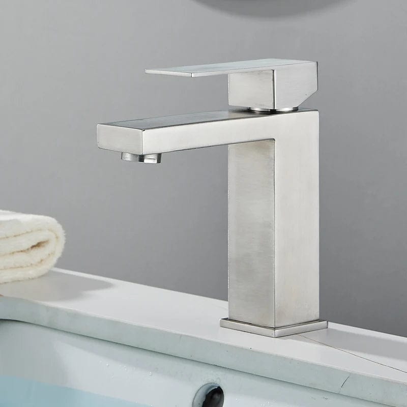 Mitigeo Nickel Brossé Lavabo Mitigeur Lavabo Or