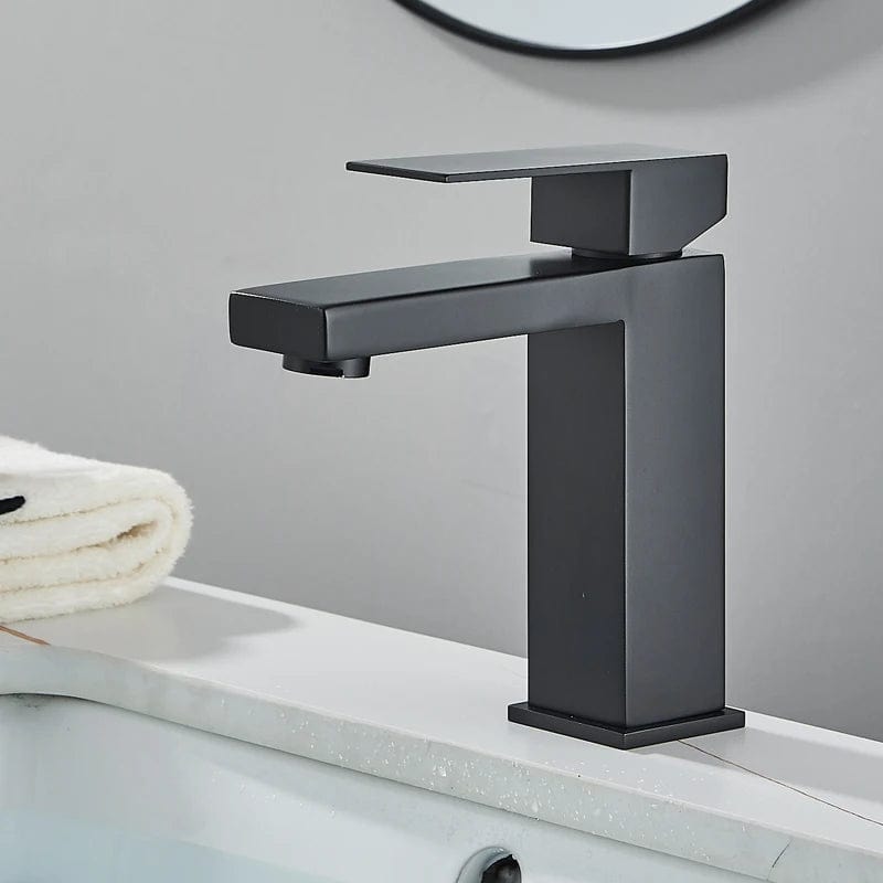 Mitigeo Noir Mat Lavabo Mitigeur Lavabo Or