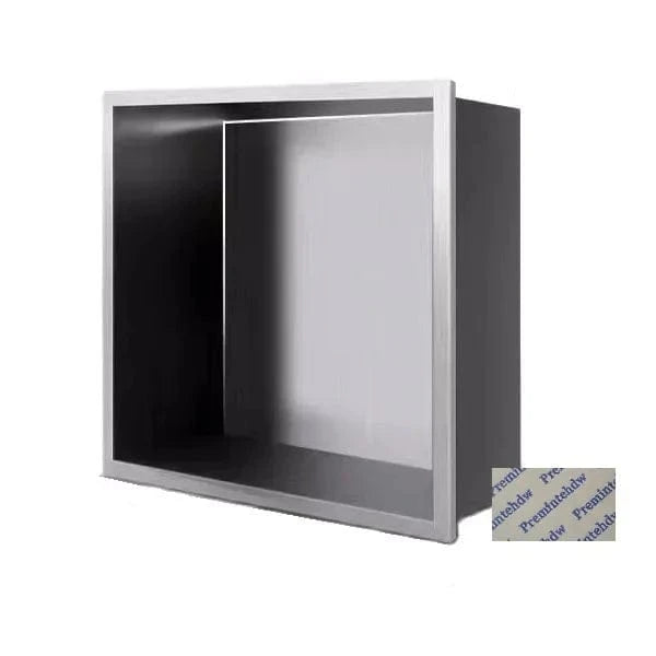 Mitigeo Laqué Gris métallisé Niche de Douche Encastrable
