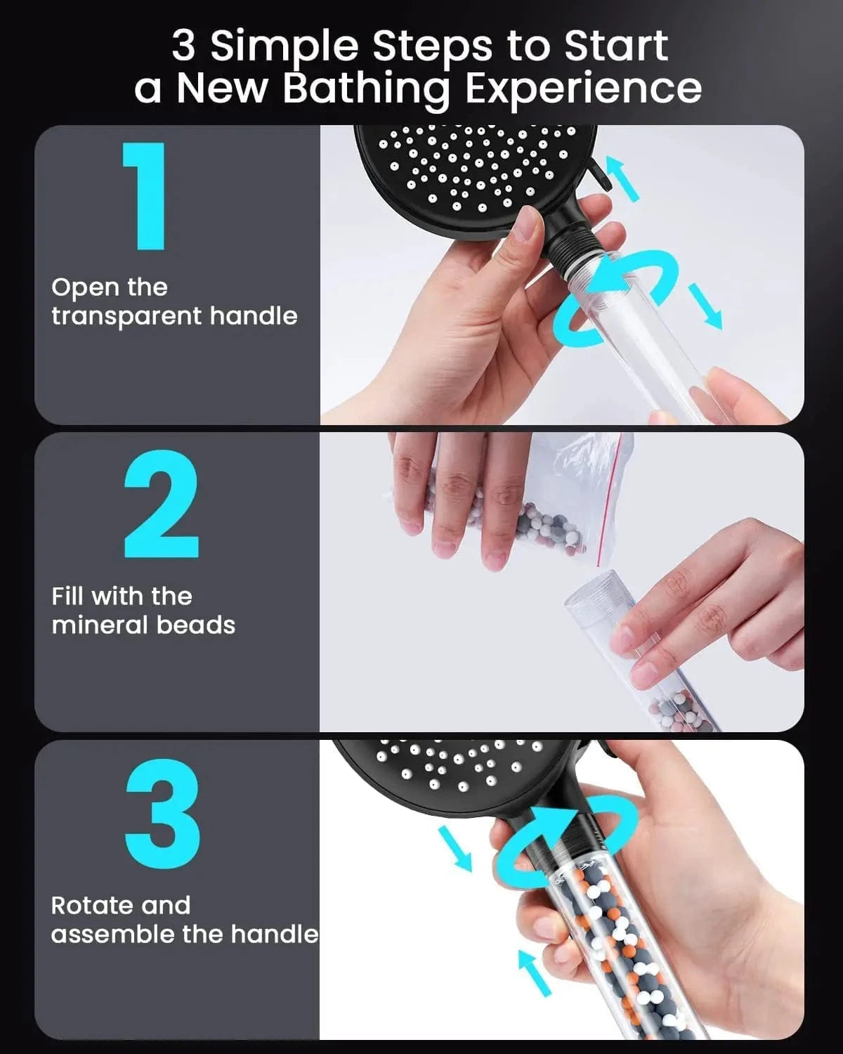 Mitigeo Pommeau de Douche Calcaire