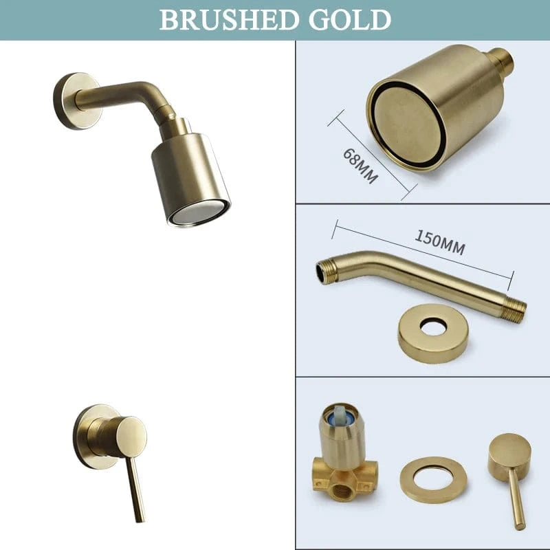 Mitigeo Ensemble Douche Or Pommeau de Douche Econome