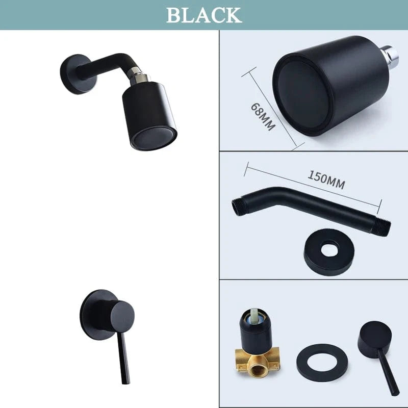 Mitigeo Ensemble Douche Noir Pommeau de Douche Econome