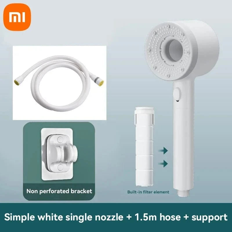 Mitigeo Ensemble de douche  Blanc Pommeau de Douche Economique