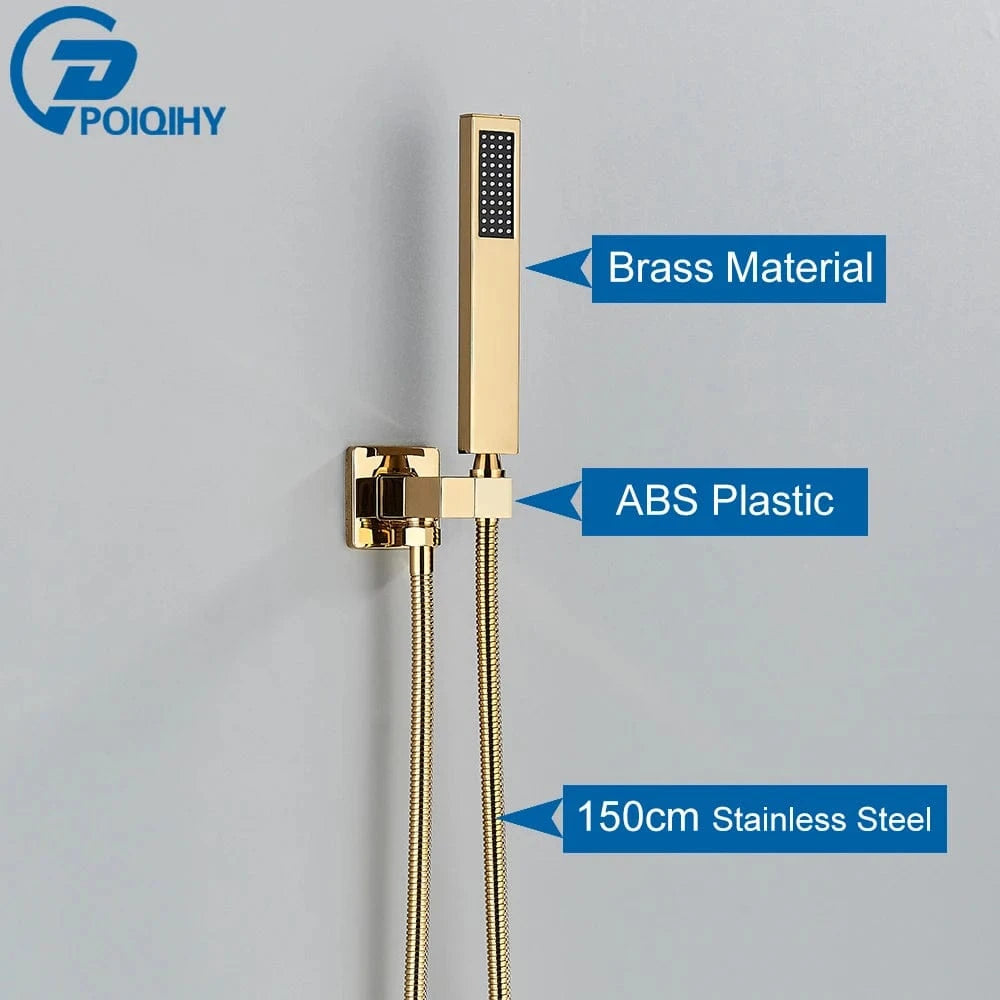 Mitigeo Or B Pommeau et Flexible de Douche