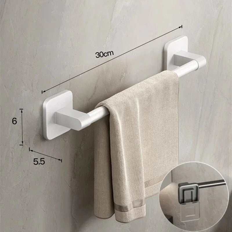 Mitigeo Blanc--30CM Porte Serviette Bois Mural