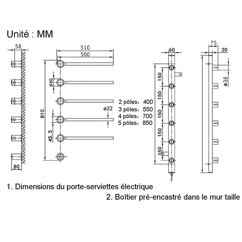 Mitigeo Porte Serviette Chauffage