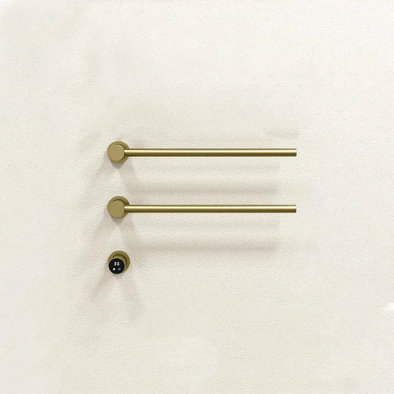 Mitigeo Or Brossé-2 Rods Porte Serviette Chauffage