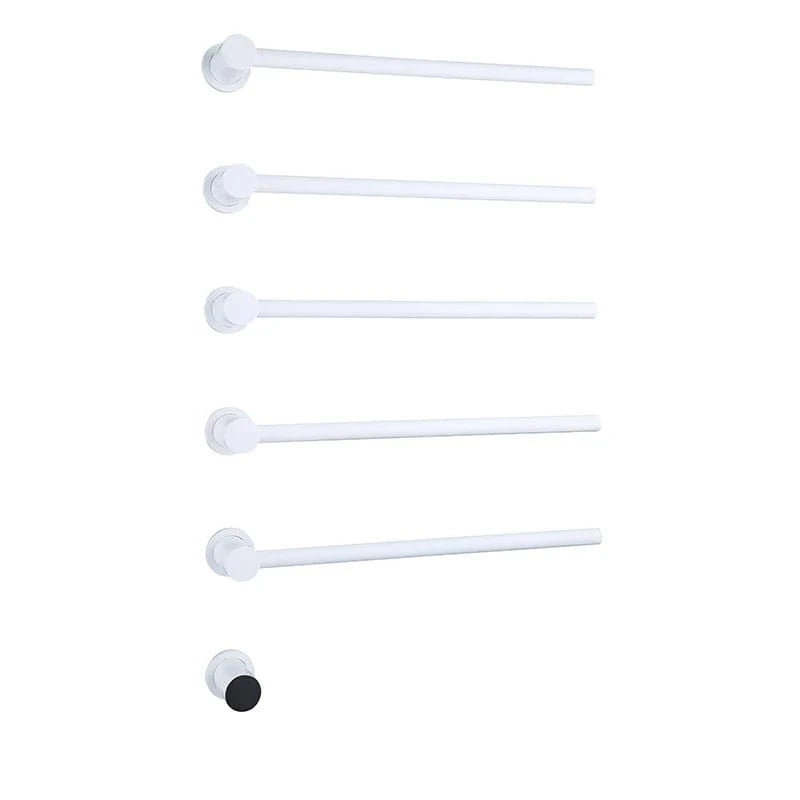 Mitigeo Blanc-5 Rods Porte Serviette Chauffage