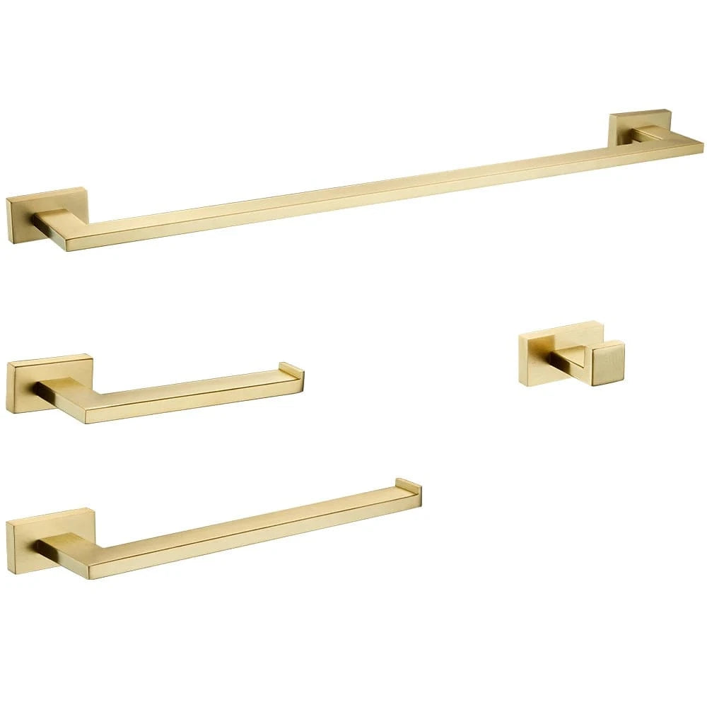 Mitigeo 4-piece Or Porte-Serviette  Mural en Acier inoxydable