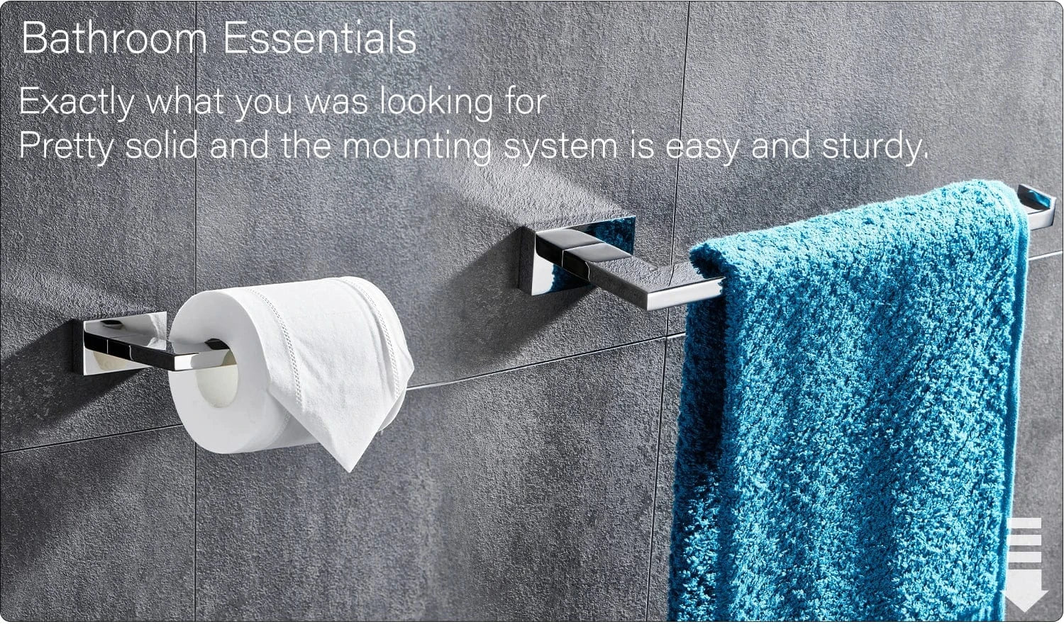 Mitigeo Porte-Serviette  Mural en Acier inoxydable