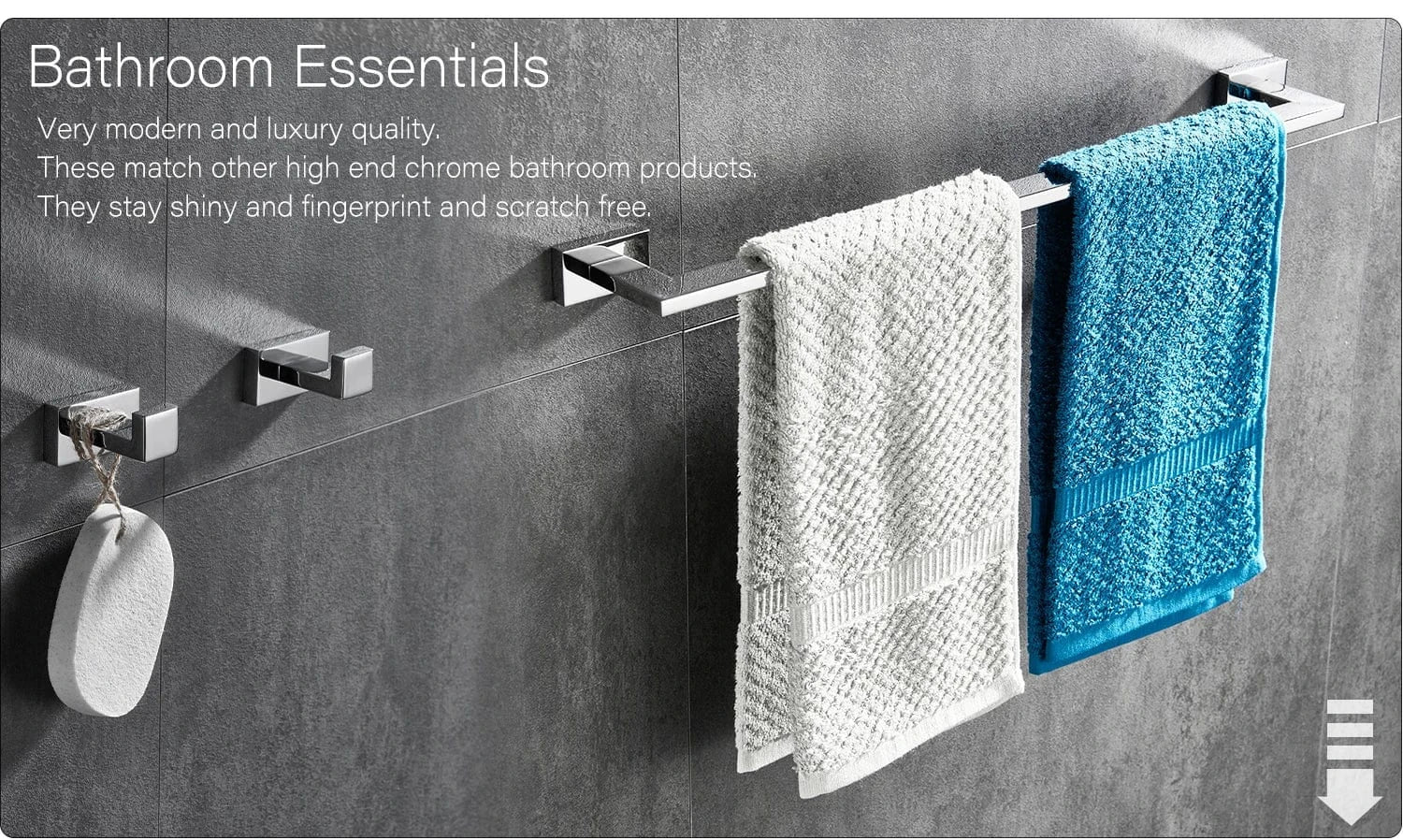 Mitigeo Porte-Serviette  Mural en Acier inoxydable