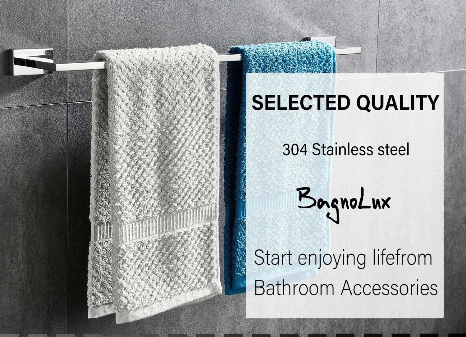 Mitigeo Porte-Serviette  Mural en Acier inoxydable