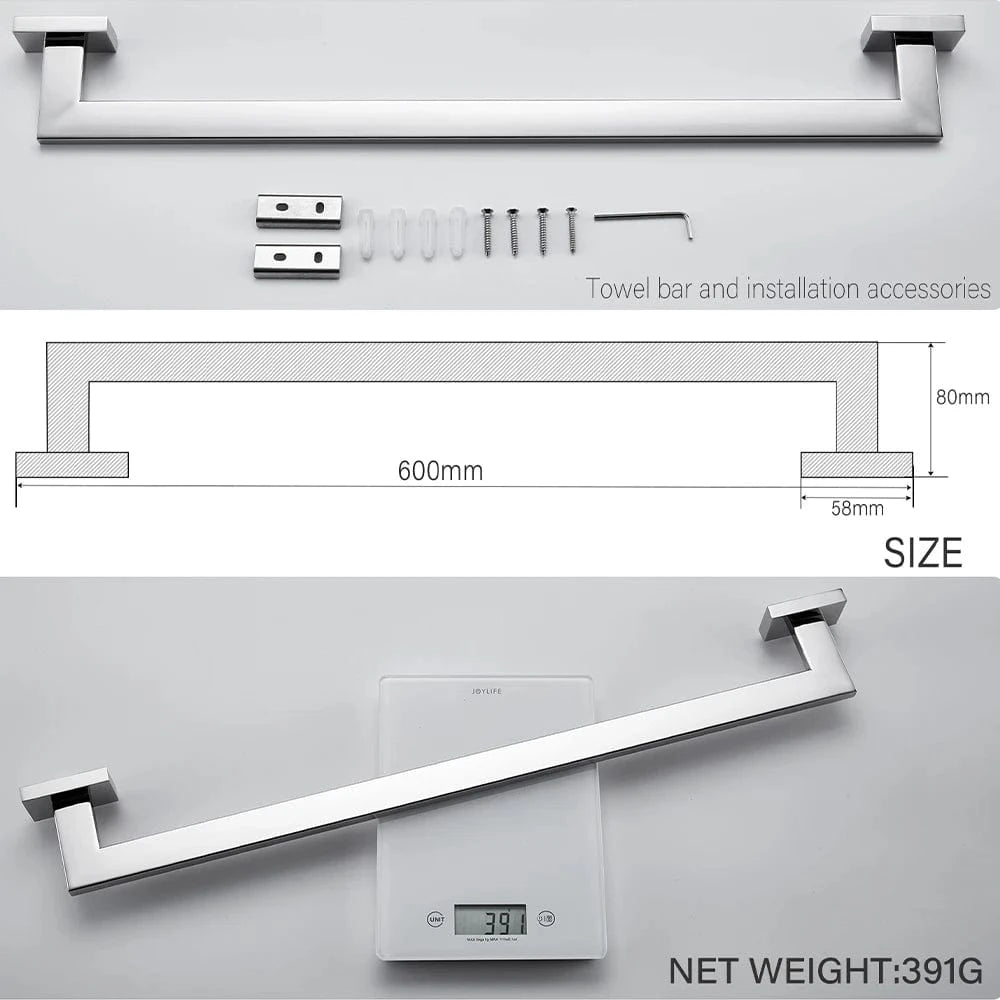 Mitigeo Porte-Serviette  Mural en Acier inoxydable