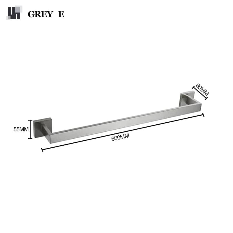 Mitigeo Gris E Porte Serviette Mural Salle de Bain
