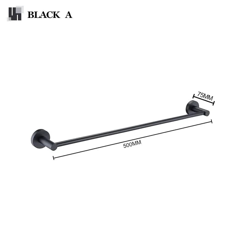 Mitigeo Noir A Porte Serviette Mural Salle de Bain