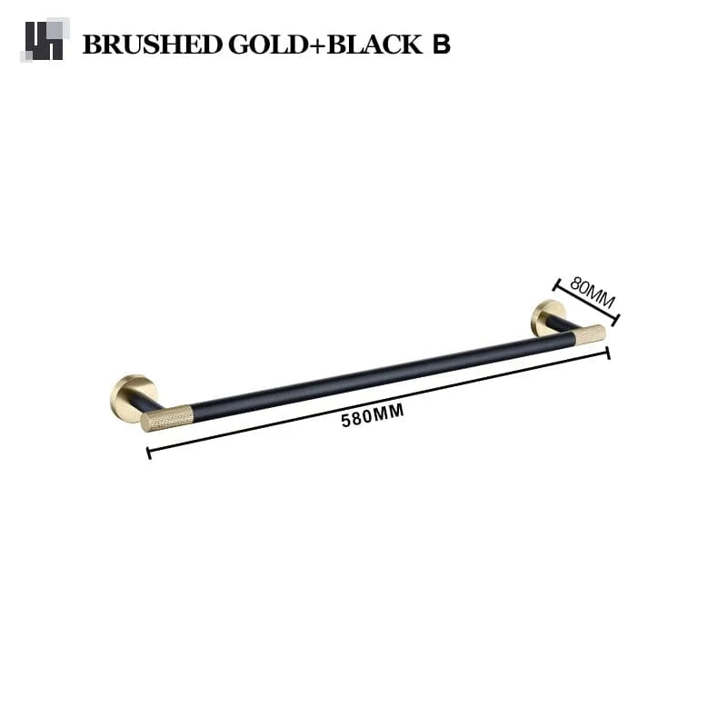 Mitigeo Or et noir B Porte Serviette Mural Salle de Bain