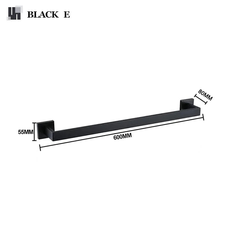Mitigeo Noir E Porte Serviette Mural Salle de Bain