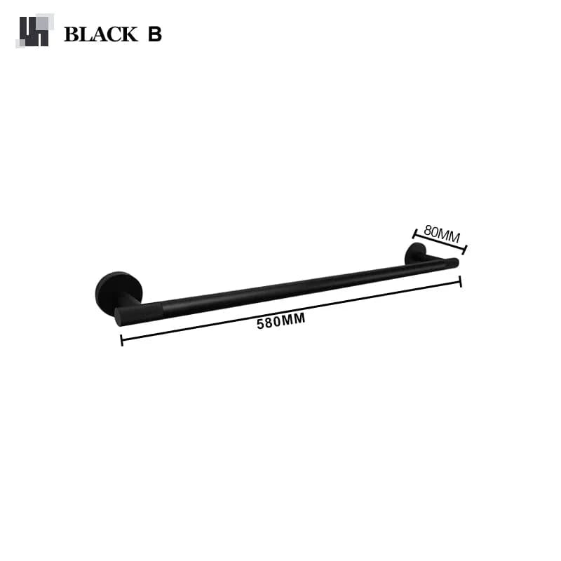 Mitigeo Noir B Porte Serviette Mural Salle de Bain