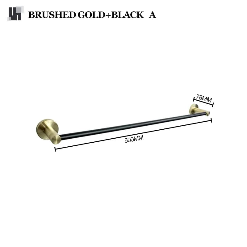 Mitigeo Or et Noir A Porte Serviette Mural Salle de Bain