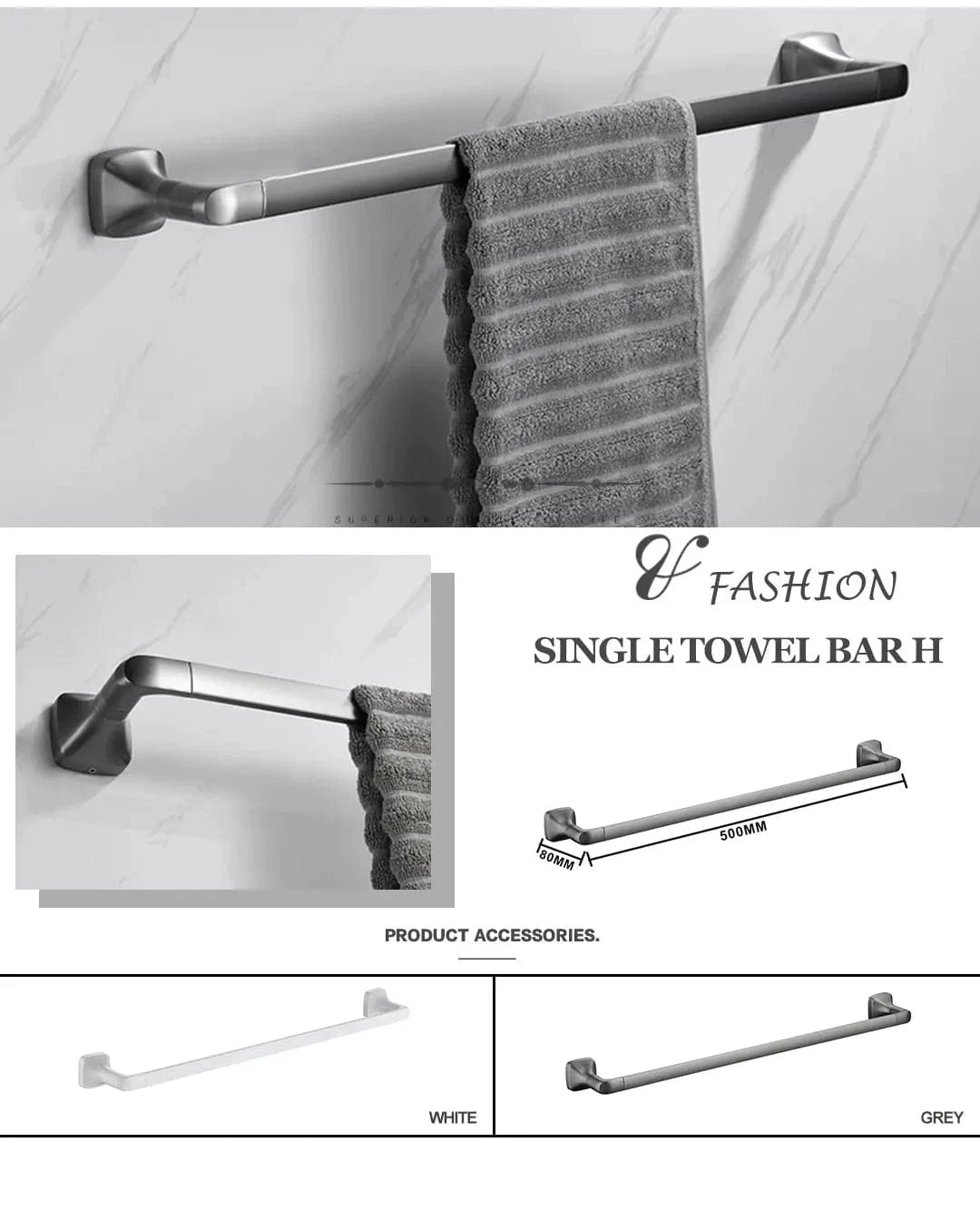 Mitigeo Porte Serviette Mural Salle de Bain