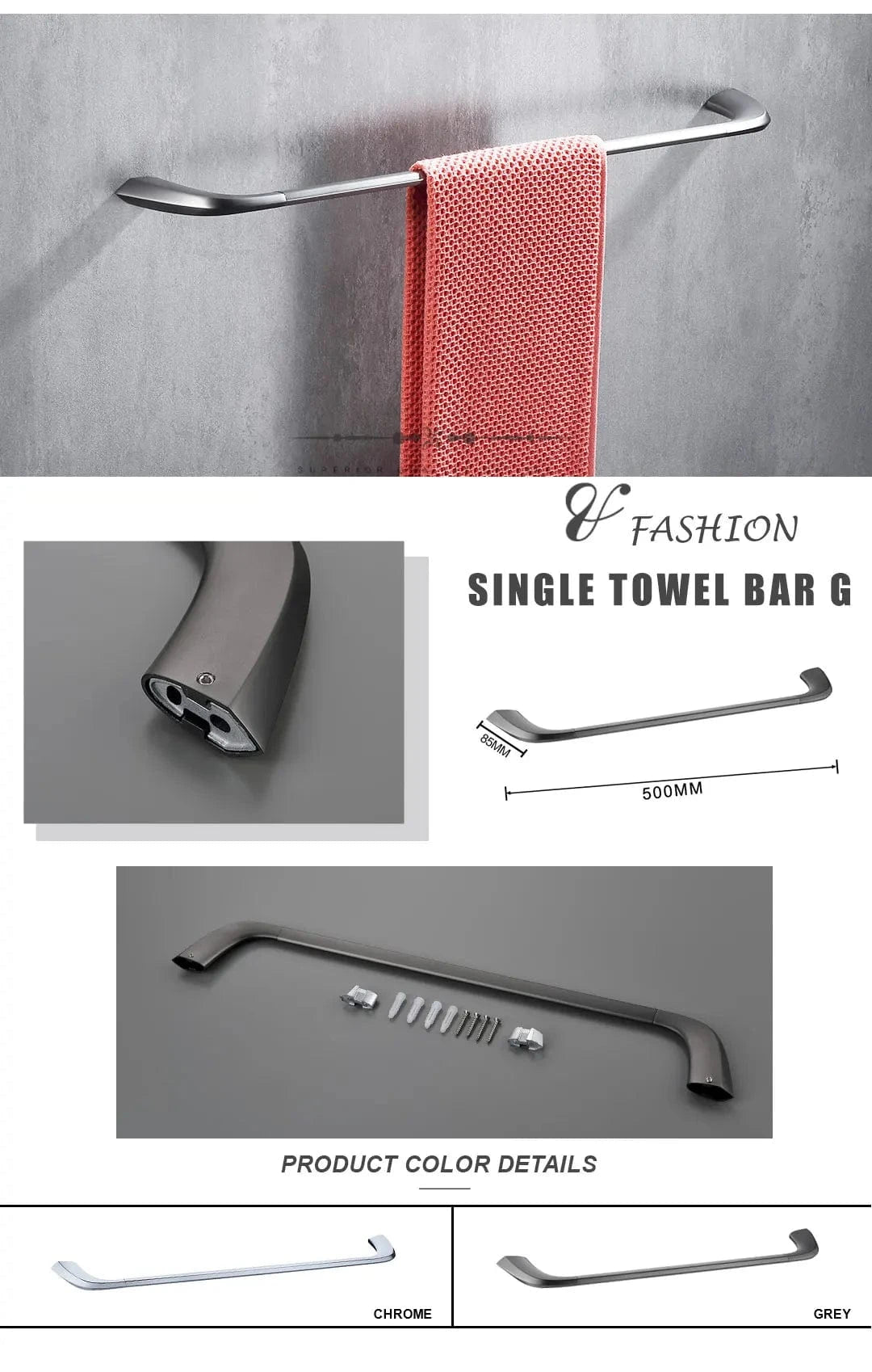 Mitigeo Porte Serviette Mural Salle de Bain