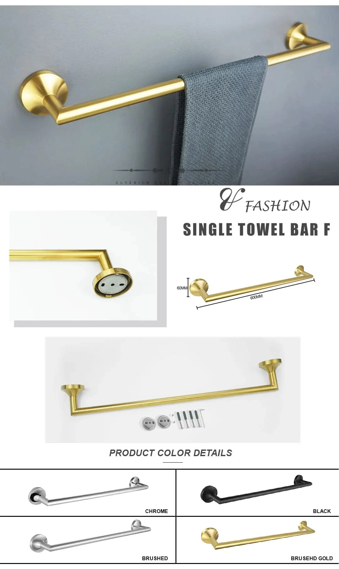 Mitigeo Porte Serviette Mural Salle de Bain