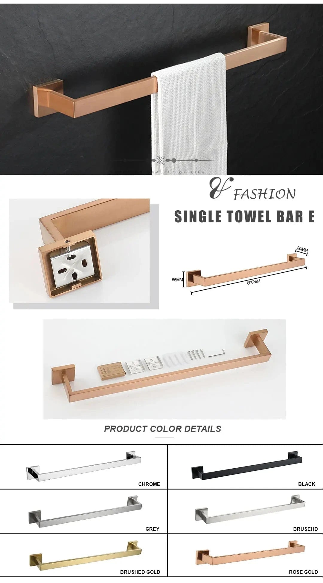 Mitigeo Porte Serviette Mural Salle de Bain