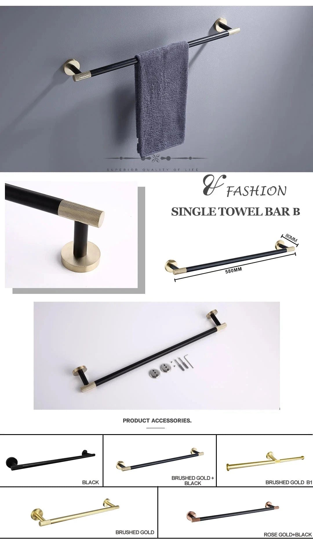 Mitigeo Porte Serviette Mural Salle de Bain