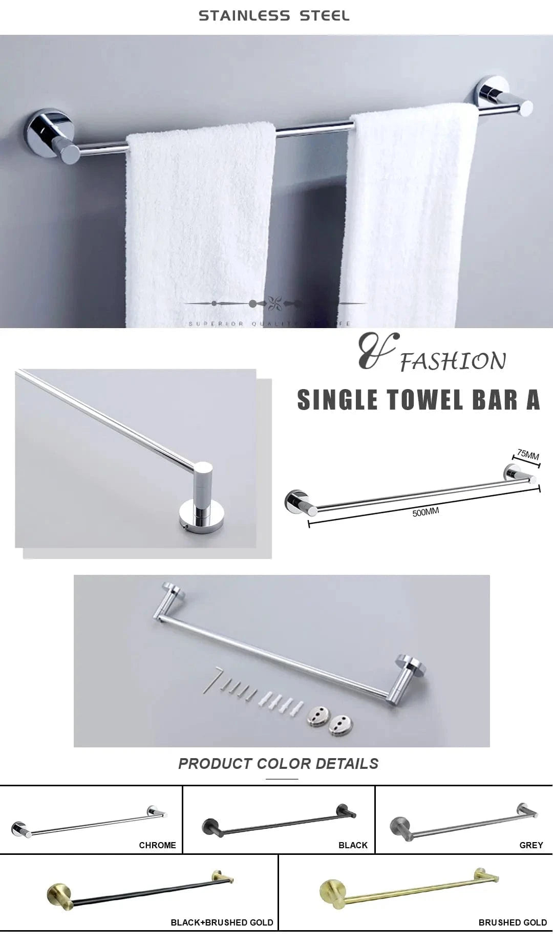 Mitigeo Porte Serviette Mural Salle de Bain