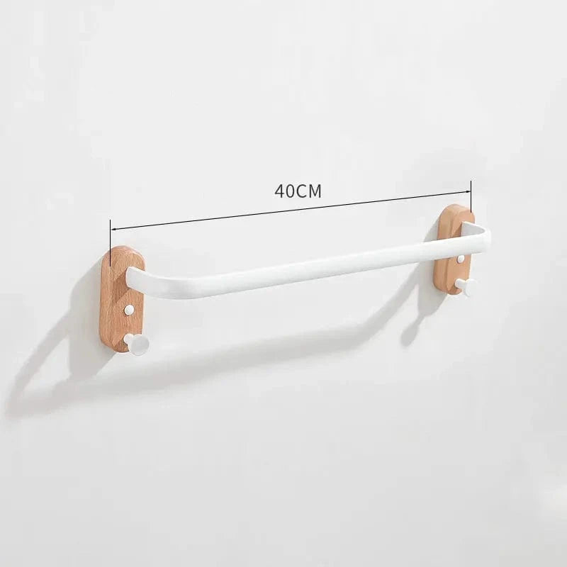 Mitigeo Blanc unique 40cm Porte Serviette Murale