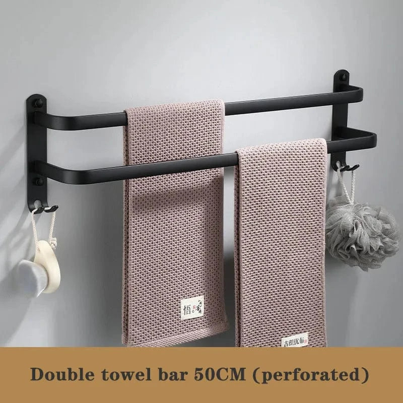 Mitigeo PH Double pole 50cm Porte Serviette pour Salle de Bain