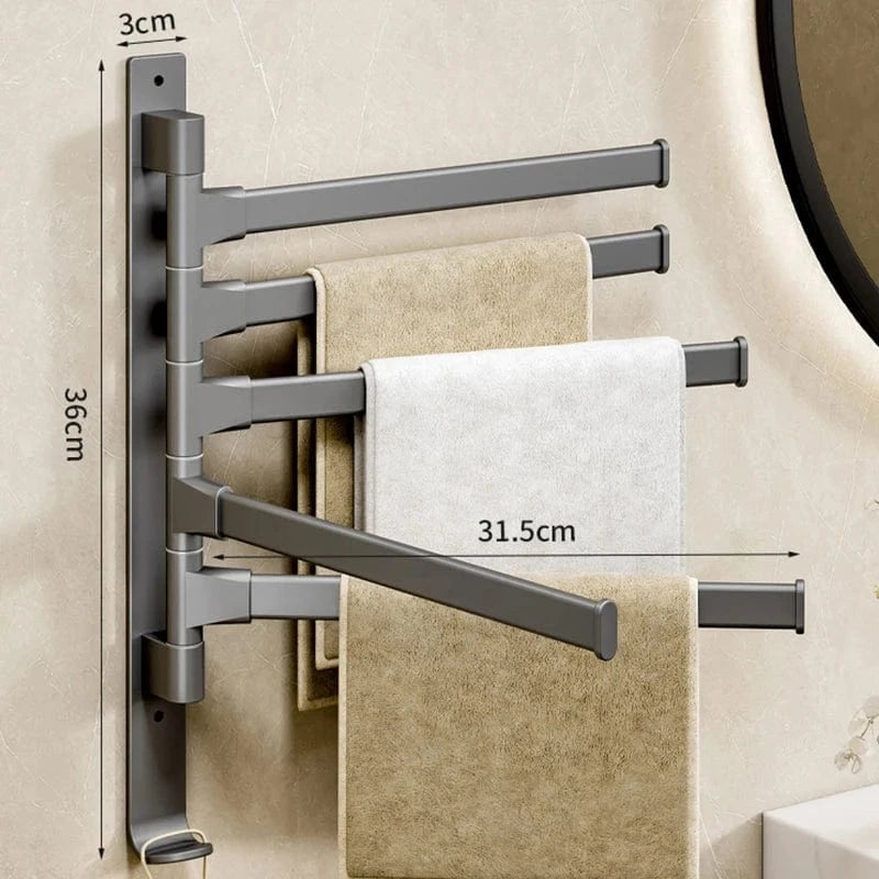 Mitigeo Gris 5 Barres Porte Serviette Salle de Bain