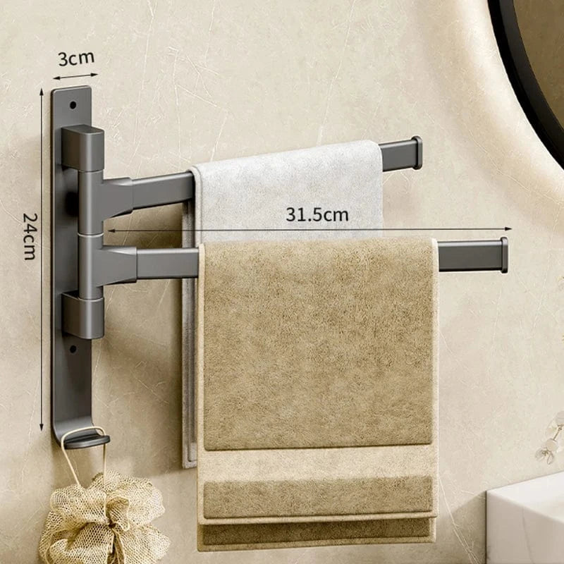 Mitigeo Gris 2 Barres Porte Serviette Salle de Bain