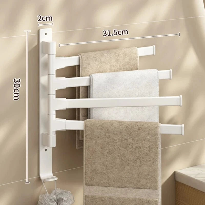 Mitigeo Blanc 4 Barres Porte Serviette Salle de Bain
