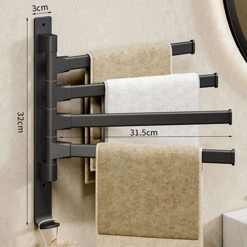 Mitigeo Noir 4 Barres Porte Serviette Salle de Bain
