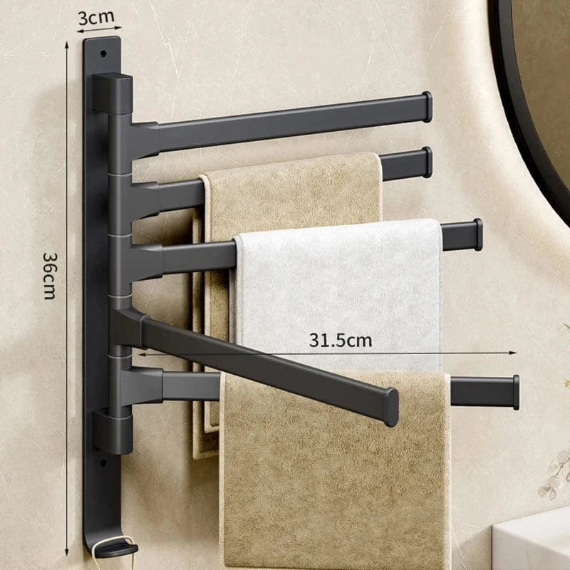 Mitigeo Noir 5 Barres Porte Serviette Salle de Bain