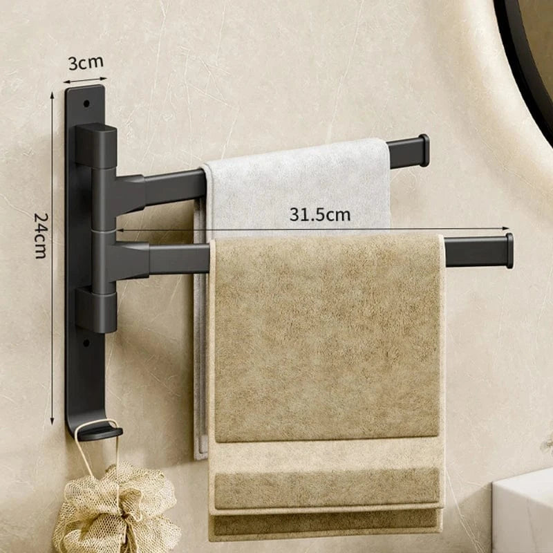 Mitigeo Noir 2 Barres Porte Serviette Salle de Bain