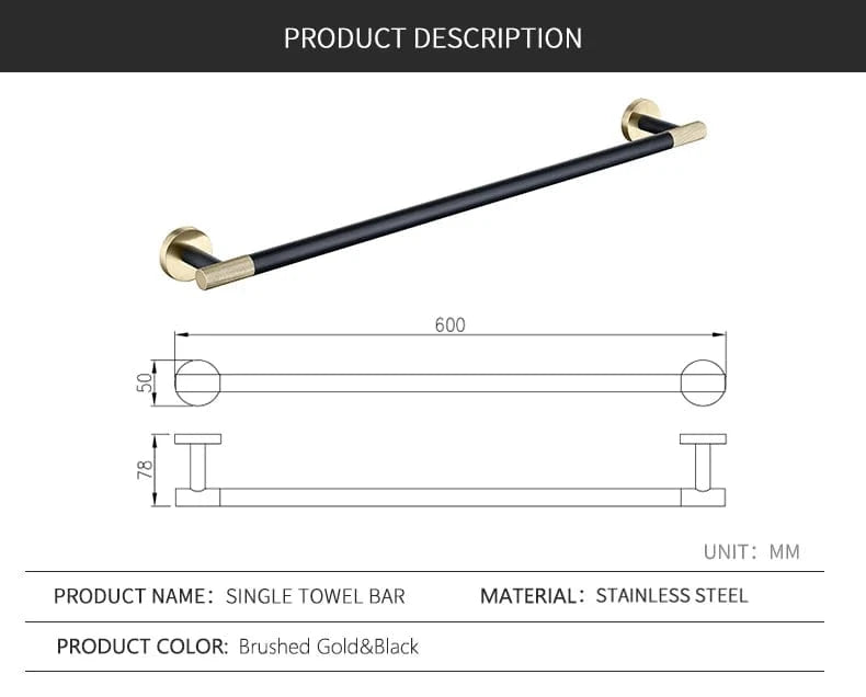 Mitigeo Porte Serviette Salle de Bain Mural