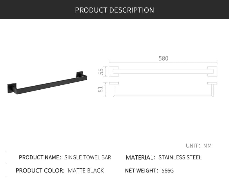 Mitigeo Porte Serviette Salle de Bain Mural