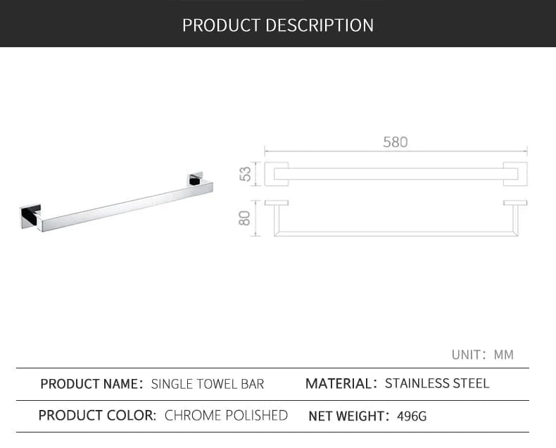 Mitigeo Porte Serviette Salle de Bain Mural