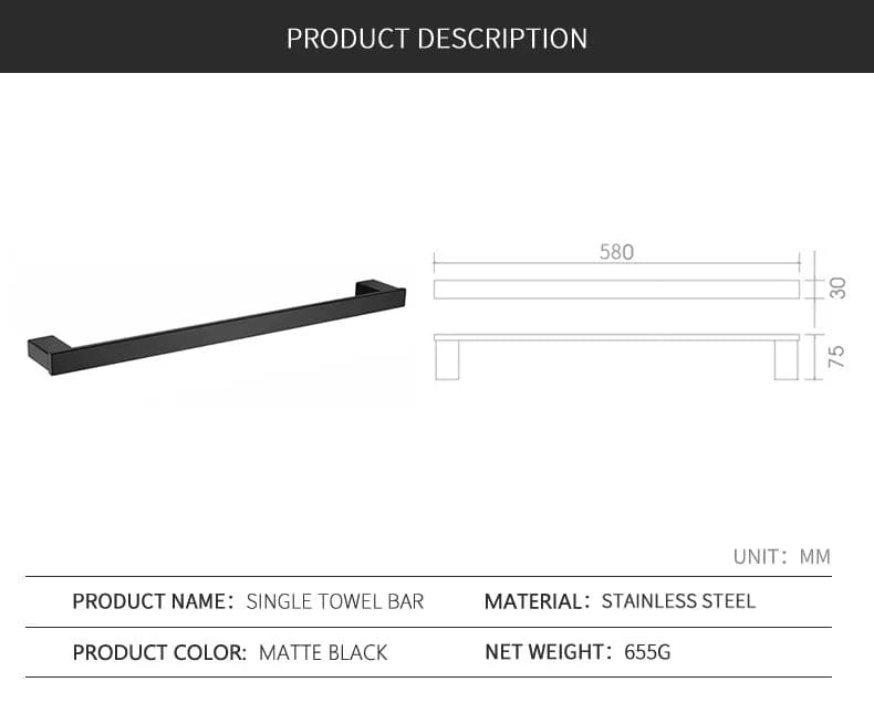 Mitigeo Porte Serviette Salle de Bain Mural