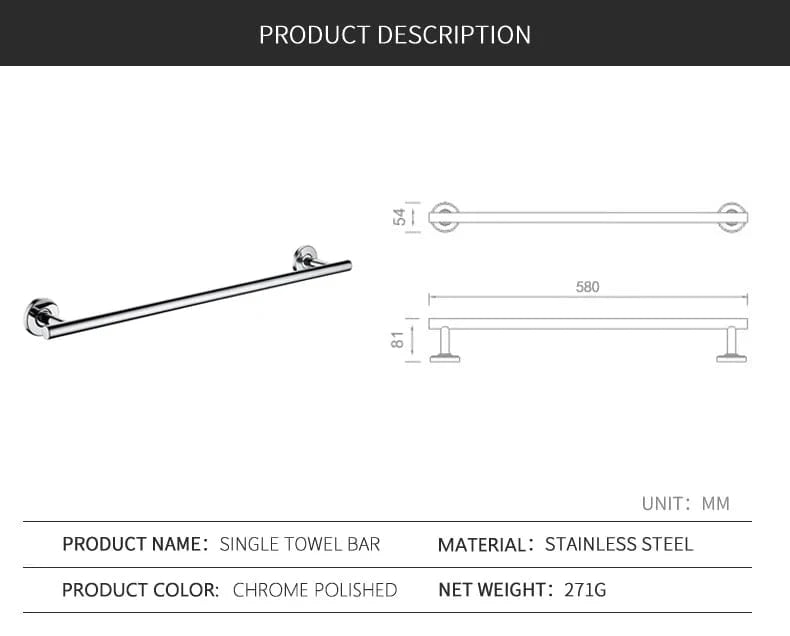 Mitigeo Porte Serviette Salle de Bain Mural