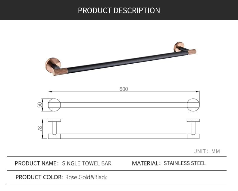 Mitigeo Porte Serviette Salle de Bain Mural