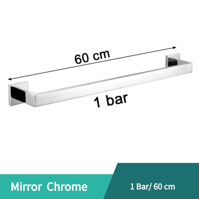 Mitigeo Chrome - 1 Barre L60cm Porte Serviettes Salle de Bain