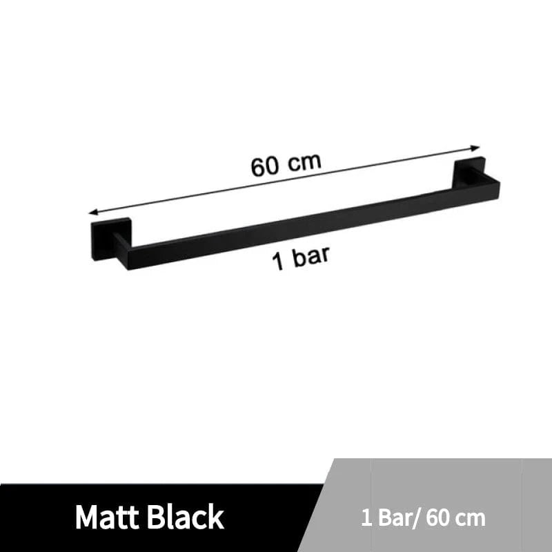 Mitigeo Noir - 1 Barres L60cm Porte Serviettes Salle de Bain
