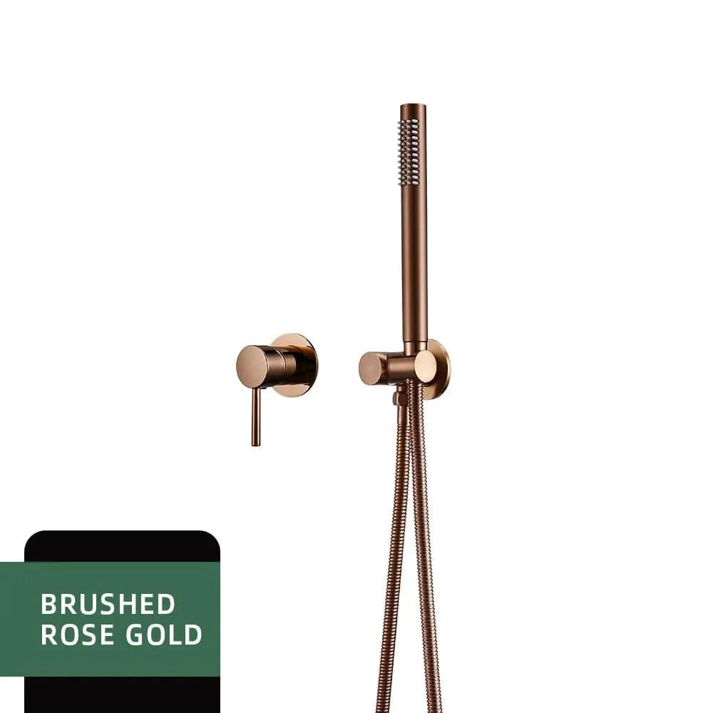 Mitigeo Or Rose Brossé Robinet Baignoire Encastrable
