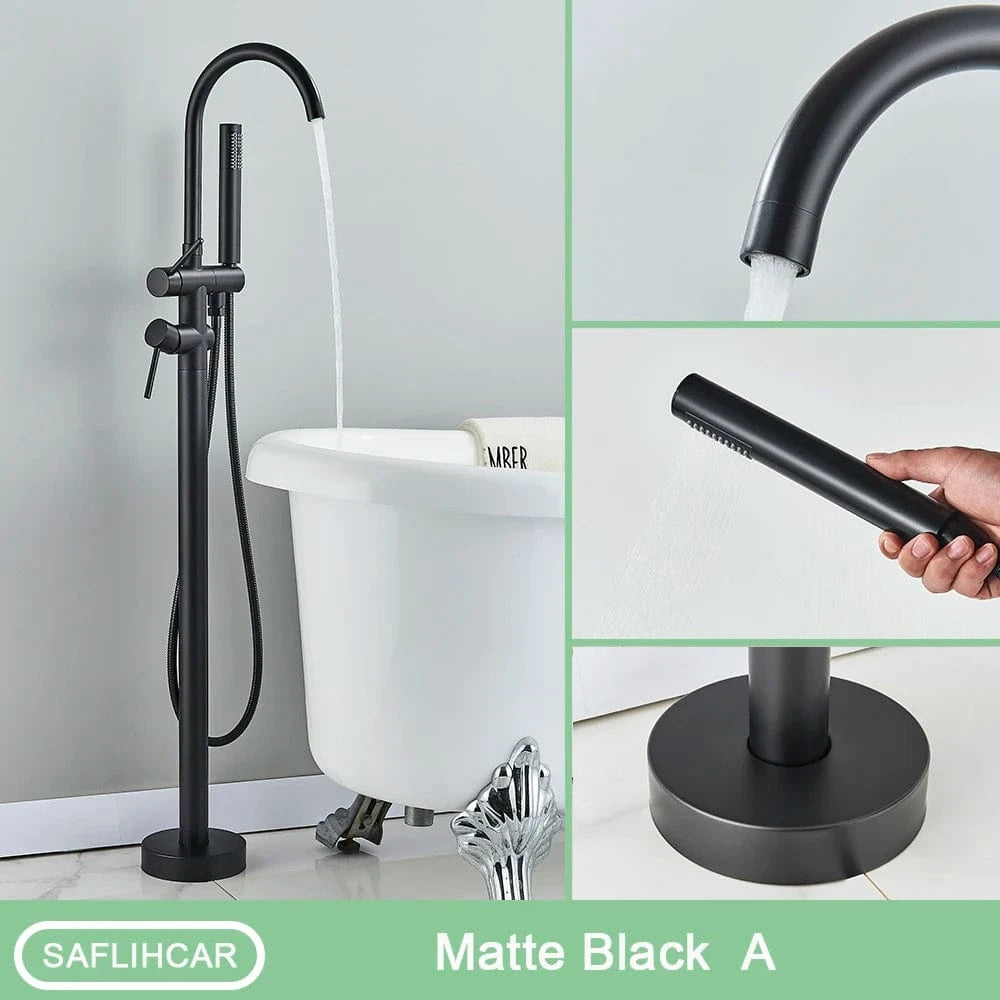 Mitigeo Noir Mat Robinet Baignoire Ilot