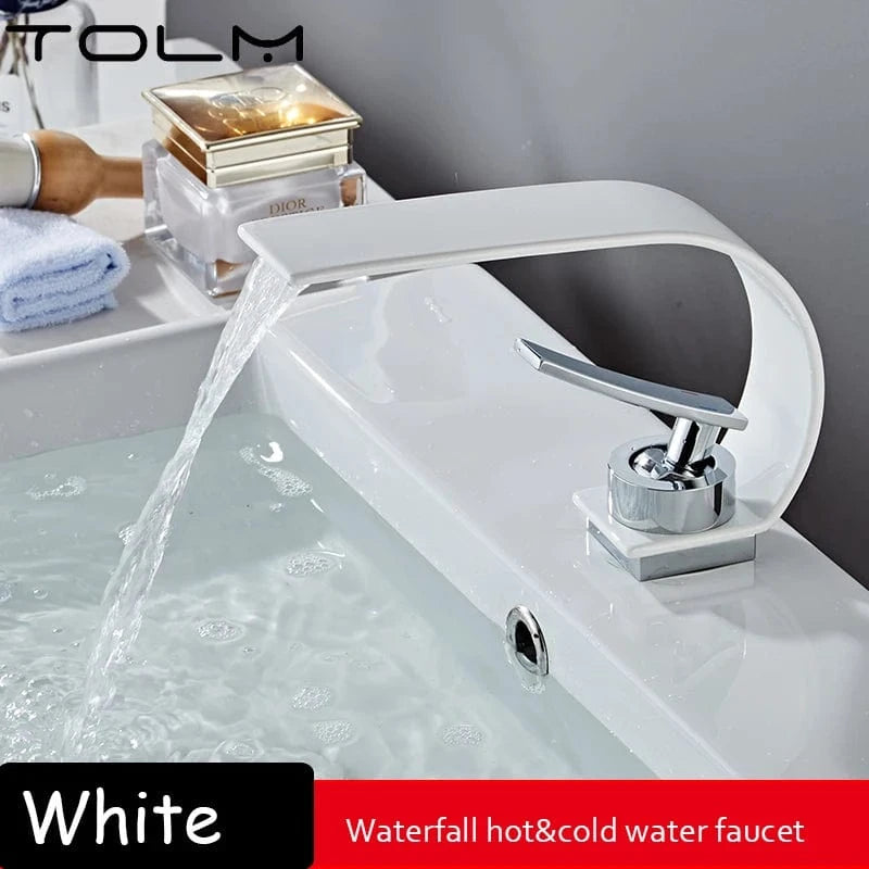 Mitigeo White Robinet Cascade Lavabo